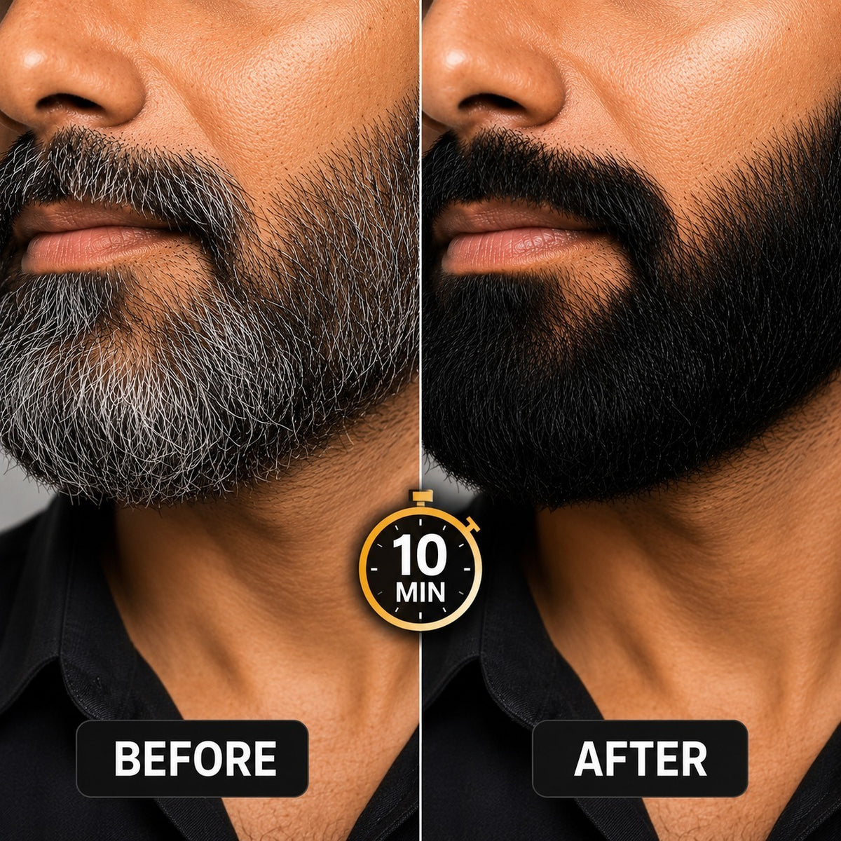 Panchvati Herbals Beard Color Gel for Men, Natural Black, 10-Minute Express Color, 100 ml Each, Pack of 2, Total 200 ml